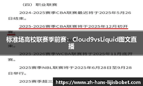 标准场高校联赛季前赛：Cloud9vsLiquid图文直播